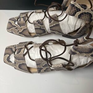 Banana Republic Snakeskin Strappy Sandals